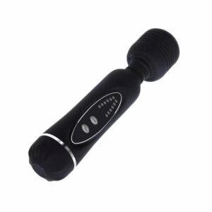 Pretty Love Magical Massager – Vibrator Wand Masaj Waterproof, Silicon Premium, 12 moduri de vibratii, Negru