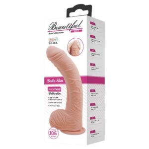 Beautiful Alex – Dildo Vibrator Realistic, cu Ventuza, TPR Moale, 28.2 cm, Ø 5 cm