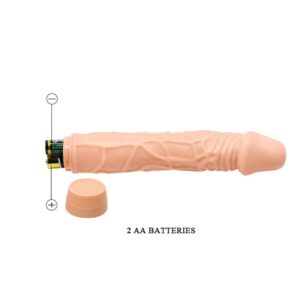 Barbara Bob – Dildo Realistic cu Vibratii, TPR moale, 22.5 cm, Ø 4.5 cm
