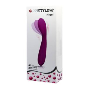 Pretty Love Nigel – – Vibrator Punctul G Waterproof, Silicon Premium, 30 moduri de Vibratii, roz, Ø 3 cm