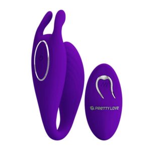 Pretty Love Bill Purple – Vibrator Stimulare Clitoris si Punctul G, Control prin Telecomanda, 11.8,5 cm, Ø 3.2 cm