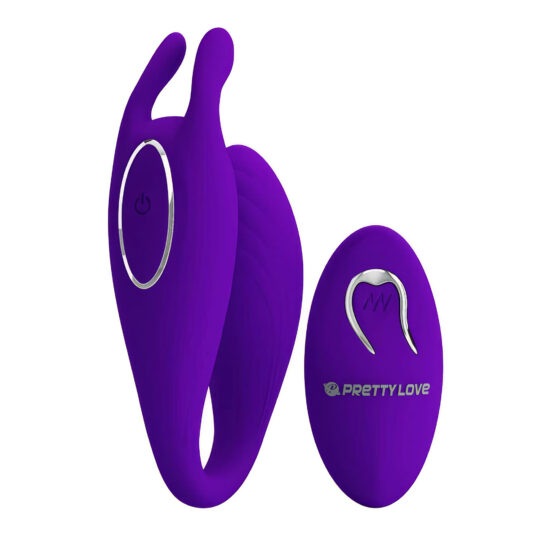 Pretty Love Bill Purple – Vibrator Stimulare Clitoris si Punctul G, Control prin Telecomanda, 11.8,5 cm, Ø 3.2 cm
