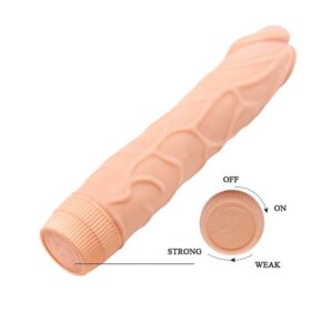 Barbara Bob – Dildo Realistic cu Vibratii, TPR moale, 22.5 cm, Ø 4.5 cm