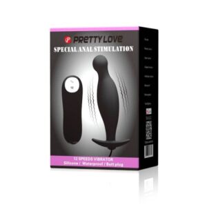 Pretty Love Special Anal Butt Plug – Dop anal, Stimulator cu Vibratii si Telecomanda, Silicon, 11.7 cm, Ø 2.8 cm