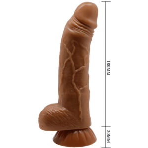 Beautiful Angelo – Dildo Realistic cu Ventuza, Waterproof, TPR moale, 20 cm, Ø 3.8 cm