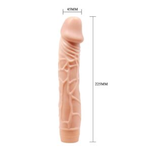 Barbara Bob – Dildo Realistic cu Vibratii, TPR moale, 22.5 cm, Ø 4.5 cm