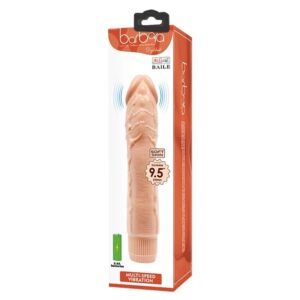 Barbara Dybbuk – Dildo Realistic cu Vibratii, TPR moale, 24 cm, Ø 4.3 cm