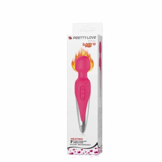 Pretty Love Antony – Vibrator Wand Masaj, Silicon Premium, Functie Incalzire, Ø 4.8 cm