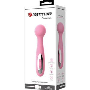 Pretty Love Cornelius – Vibrator Wand Masaj, Silicon Premium, 12 functii de vibratie, Ø 3.8 cm