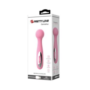 Pretty Love Cornelius – Vibrator Wand Masaj, Silicon Premium, 12 functii de vibratie, Ø 3.8 cm