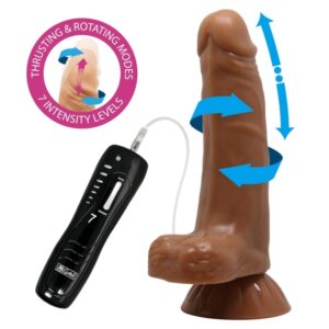 Beautiful Easton – Dildo Realistic cu Telecomanda, Waterproof, TPR moale, 18.5 cm, Ø 4 cm