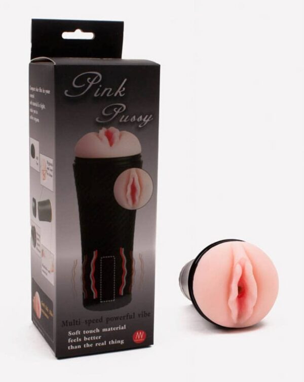 Pink Pussy – Masturbator Realist Tip Vagin, Waterproof, TPR premium, Vibratii multiple