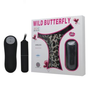 Wild Butterfly Panty – Chiloti cu vibrator bullet, Telecomanda, Stimulator Clitoris, 20 moduri vibratii