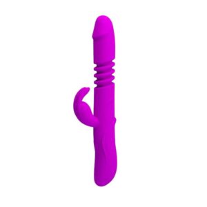 Pretty Love Ward – Vibrator Rabbit Waterproof, Silicon, punctul G, Functie de Impingere, 27 cm, Ø 3.5 cm