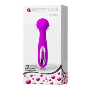 Pretty Love Wade – Vibrator Wand Masaj, Silicon Premium, 12 Functii de Vibratie, Ø 3.1 cm