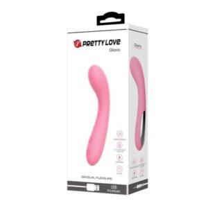 Pretty Love Gloria – Vibrator Punctul G Waterproof, Silicon, 30 Moduri de Vibratie, Roz, 16 cm, Ø 3.1 cm