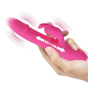 Pretty Love Dorothy Pink – Vibrator Rabbit Waterproof, Silicon Premium, Punctul G, roz, 19.7 cm, Ø 3.3 cm