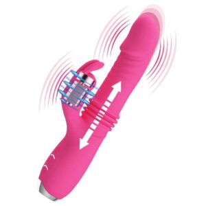 Pretty Love Dorothy Pink – Vibrator Rabbit Waterproof, Silicon Premium, Punctul G, roz, 19.7 cm, Ø 3.3 cm