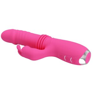 Pretty Love Dorothy Pink – Vibrator Rabbit Waterproof, Silicon Premium, Punctul G, roz, 19.7 cm, Ø 3.3 cm