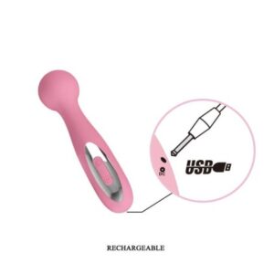 Pretty Love Cornelius – Vibrator Wand Masaj, Silicon Premium, 12 functii de vibratie, Ø 3.8 cm