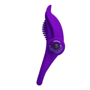 Pretty Love Vibrant Purple – Inel Penis cu Vibratie si Stimulare Clitoris, Silicon, Waterproof