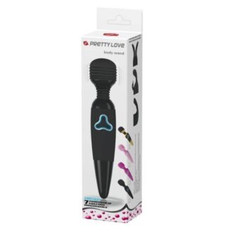 Pretty Love Body Wand Black - Vibrator Wand masaj