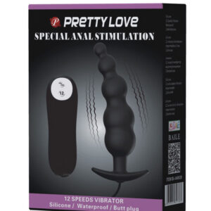 Pretty Love Special Stimulation 2 – Dop Anal Vibrator cu Bile, Diametre Progresive, Control prin Telecomanda