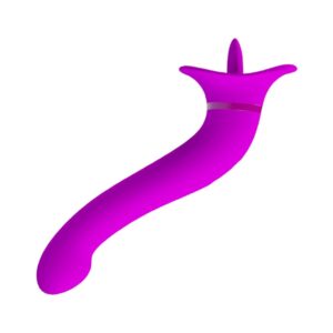 Pretty Love Faust – Vibrator Dublu Waterproof, Silicon, Punctul G, Stimulare Clitoris, 21.9 cm, Ø 3.2 cm