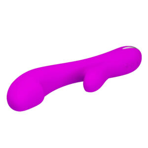 Pretty Love Cornelius Purple – Vibrator Rabbit Waterproof, Functie de incalzire, Punctul G, 21.2 cm, Ø 3.8 cm