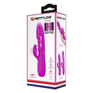 Pretty Love Melanie – Vibrator Rabbit Waterproof, 12 Moduri de Vibratii, Silicon Premium, 20,5 cm, Ø 3,5 cm