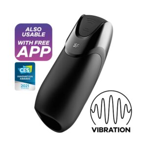 Satisfyer Men Vibration+ Connect App - Masturbator automat cu vibratii, control prin aplicatie