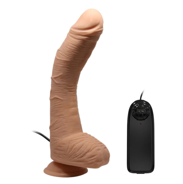Beautiful Alex – Dildo Vibrator Realistic, cu Ventuza, Control prin Telecomanda, ABS Premium, 28 cm, Ø 5 cm