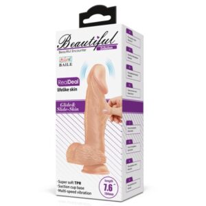 Beautiful Zebulon – Dildo Realistic cu Vibratii si Telecomanda, Waterproof, TPR moale, 19.4 cm, Ø 4.2 cm
