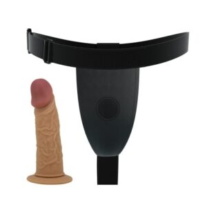 Pretty Love Houston Harness – Strap On cu Dildo Realist, ABS Premium, 17.5 cm, Ø 3.7 cm
