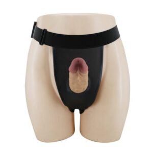 Pretty Love Houston Harness – Strap On cu Dildo Realist, ABS Premium, 17.5 cm, Ø 3.7 cm