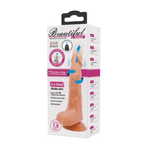 Beautiful Bodach – Dildo Realistic Vibrator, cu Ventuza, Control prin Telecomanda, TPR moale, 21 cm, Ø 3.7 cm