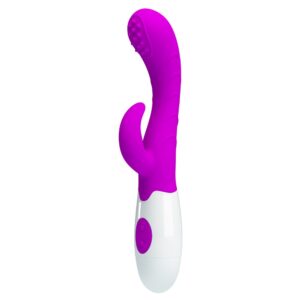 Pretty Love Bruno – Vibrator Rabbit Waterproof, Silicon Premium, 7 Moduri de Vibratii, 20 cm, Ø 3 cm