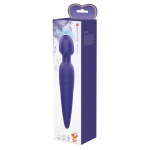 Pretty Love Antony Blue – Vibrator Wand Masaj, Silicon Premium, Functie Incalzire, Ø 4.8 cm