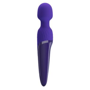 Pretty Love Antony Blue – Vibrator Wand Masaj, Silicon Premium, Functie Incalzire, Ø 4.8 cm