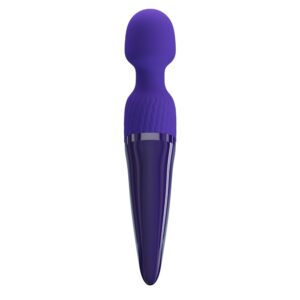 Pretty Love Antony Blue – Vibrator Wand Masaj, Silicon Premium, Functie Incalzire, Ø 4.8 cm