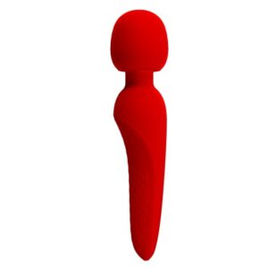 Pretty Love Meredith Red – Vibrator Wand Masaj, Silicon, Waterproof,  21.5 cm, Ø 5 cm