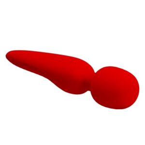 Pretty Love Meredith Red – Vibrator Wand Masaj, Silicon, Waterproof,  21.5 cm, Ø 5 cm