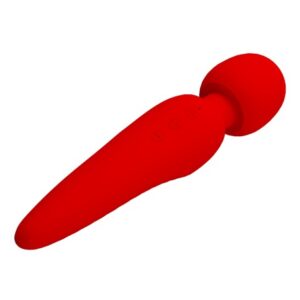 Pretty Love Meredith Red – Vibrator Wand Masaj, Silicon, Waterproof,  21.5 cm, Ø 5 cm