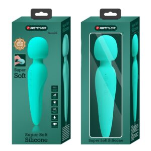 Pretty Love Meredith Green – Vibrator Wand Masaj, Silicon, Waterproof, 21.5 cm, Ø 5 cm