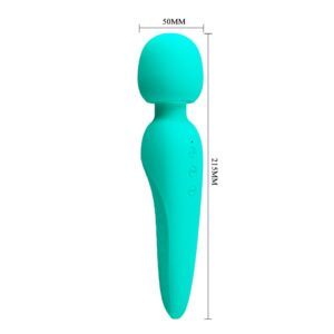 Pretty Love Meredith Green – Vibrator Wand Masaj, Silicon, Waterproof, 21.5 cm, Ø 5 cm