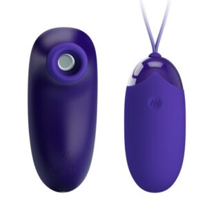 Pretty Love Orthus – Set Mini Vibrator Stimulator Clitoris cu Suctiune si Ou Vibrator cu Telecomanda