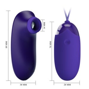 Pretty Love Orthus – Set Mini Vibrator Stimulator Clitoris cu Suctiune si Ou Vibrator cu Telecomanda