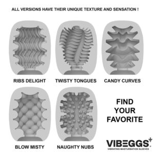 VIBEGGS Twisty Tongues - Masturbator 2 in 1, Autolubrifiant, cu Vibrator Bullet și Funcție de Stimulator Clitoridian