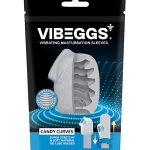 VIBEGGS Candy Curves - Masturbator 2 in 1, Autolubrifiant, cu Vibrator Bullet și Funcție de Stimulator Clitoridian