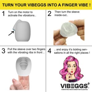 VIBEGGS Ribs Delight - Masturbator 2 in 1, Autolubrifiant, cu Vibrator Bullet și Funcție de Stimulator Clitoridian